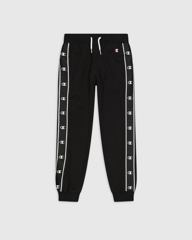 Champion Pantaloni Da Tuta Leggeri Con Inserti Tape - Bambino Nero Bambino
