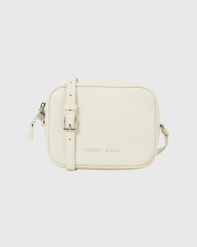 Tommy Hilfiger Borsa Essential con Tracolla e Logo Bianco Unisex Adulto