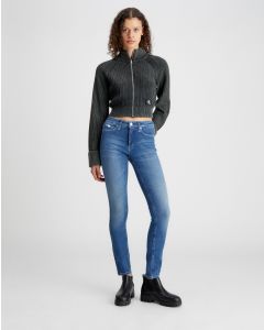 Calvin Klein Jeans Skinny Vita Media Blu Donna