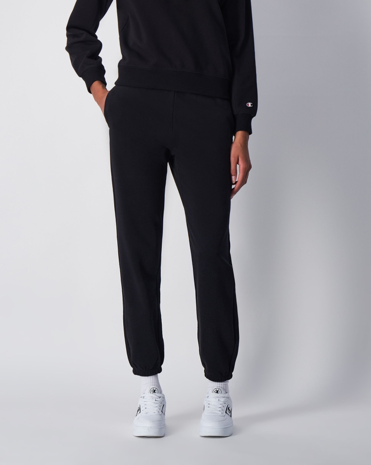 Champion Pantaloni Con Logo Champion Sulla Gamba Nero Donna