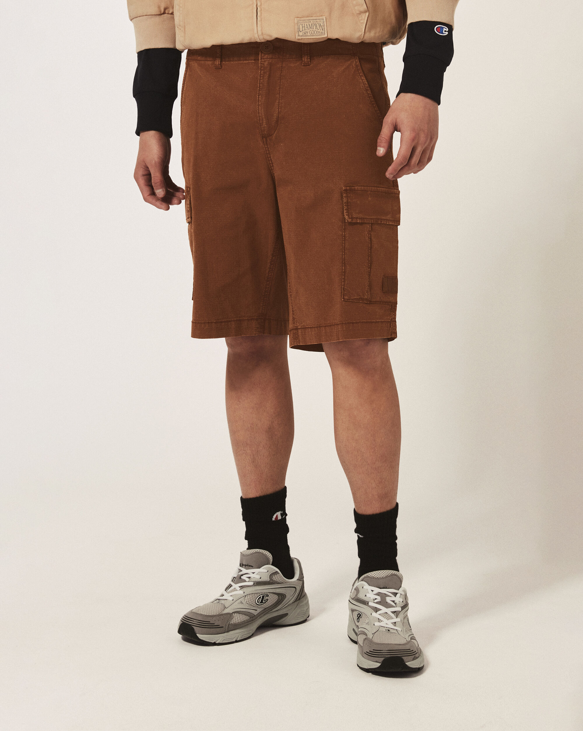 Shorts Cargo in Woven Time Capsule Marrone Uomo